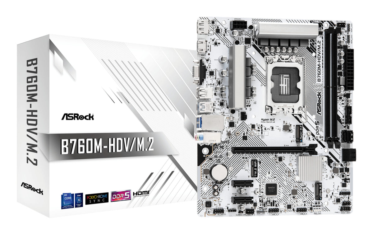 Asrock Placa de baza B760M HDV/M.2 1700 mATX DDR5 retail 