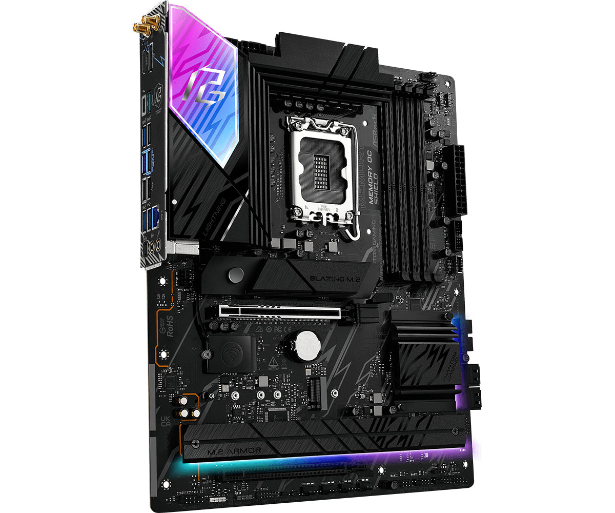 Placa de baza ASRock B860 Lightning WiFi 1851 ATX HDMI/DP/USB-C DDR5 "90-MXBR2-A0UAYZ"