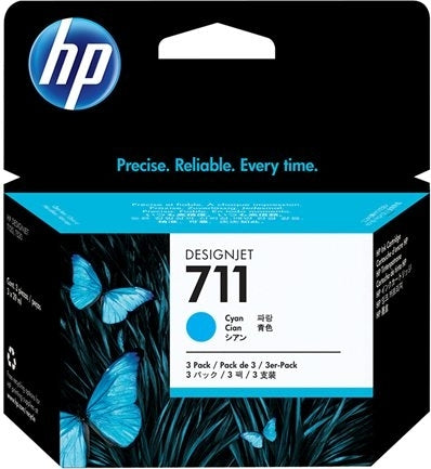 Tri-Pack Original HP Cyan, nr.711, pentru DesignJet T120|T520, , , "CZ134A"