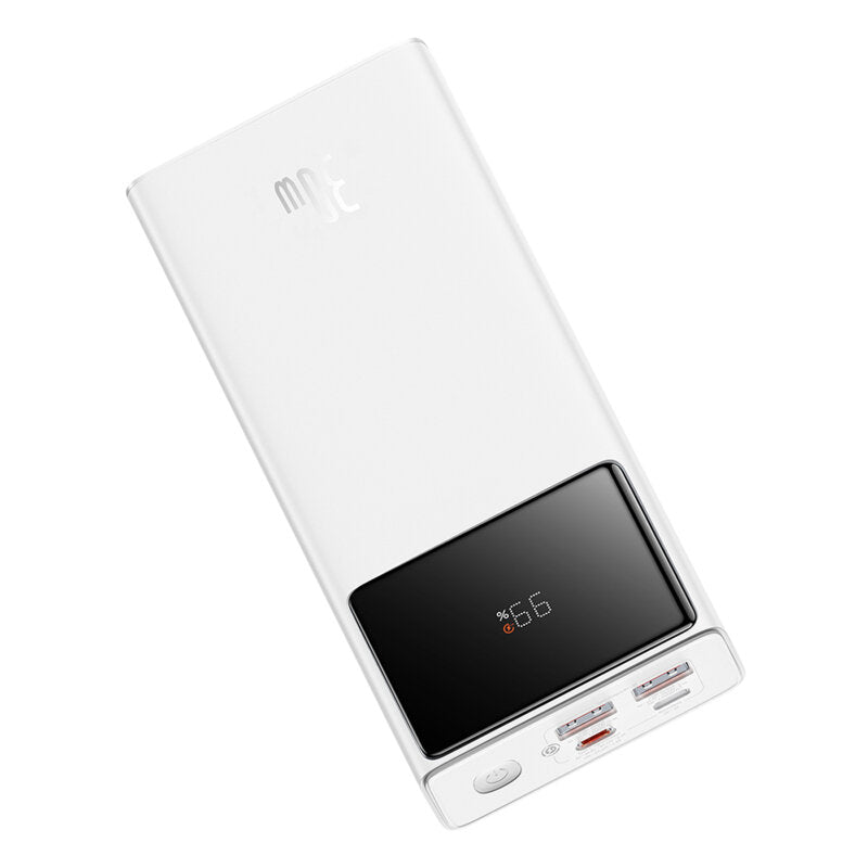 POWER BANK Baseus Star-Lord Digital, display, capacitate 20000mAh, 30W, 2 x USB; 1 x USB Type-C, total 5V/3A, alb, "P10022904213-00" - 6932172635657