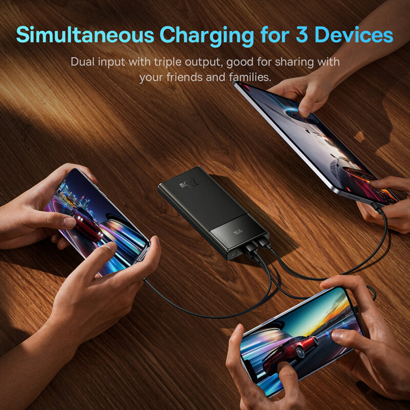 POWER BANK Baseus Star-Lord Digital, display, capacitate 10000mAh, 22.5W, 2 x USB; 1 x USB Type-C, total 5V/3A, negru, "PPXJ100001"