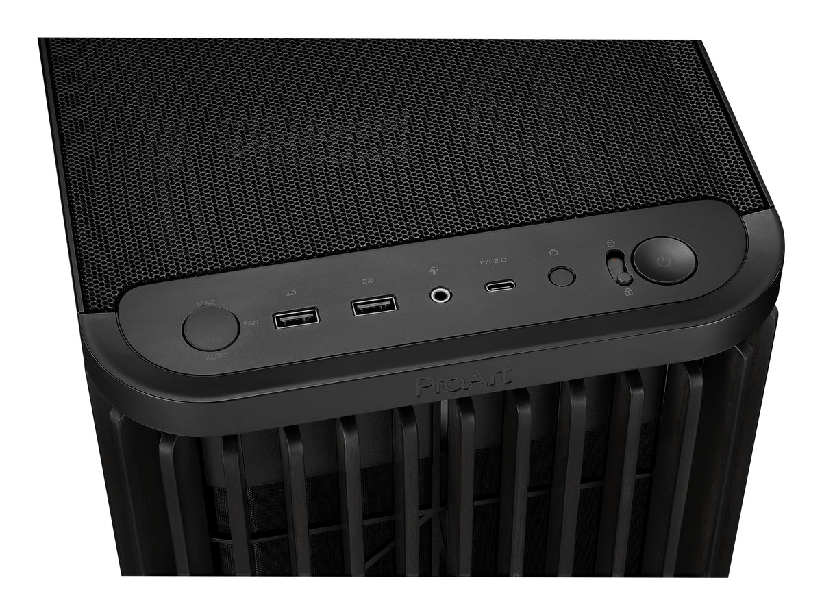 Carcasa Asus PROART PA401 Wood METAL PWM Edition, Middle Tower, Negru 