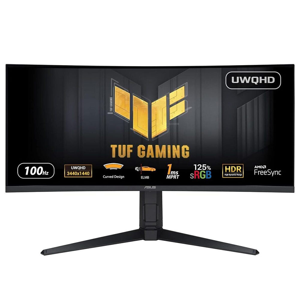 Monitor LED Asus TUF Gaming VG34VQEL1A - 34 - LED - WQHD, HDR, curved, 100Hz panel, Negru 