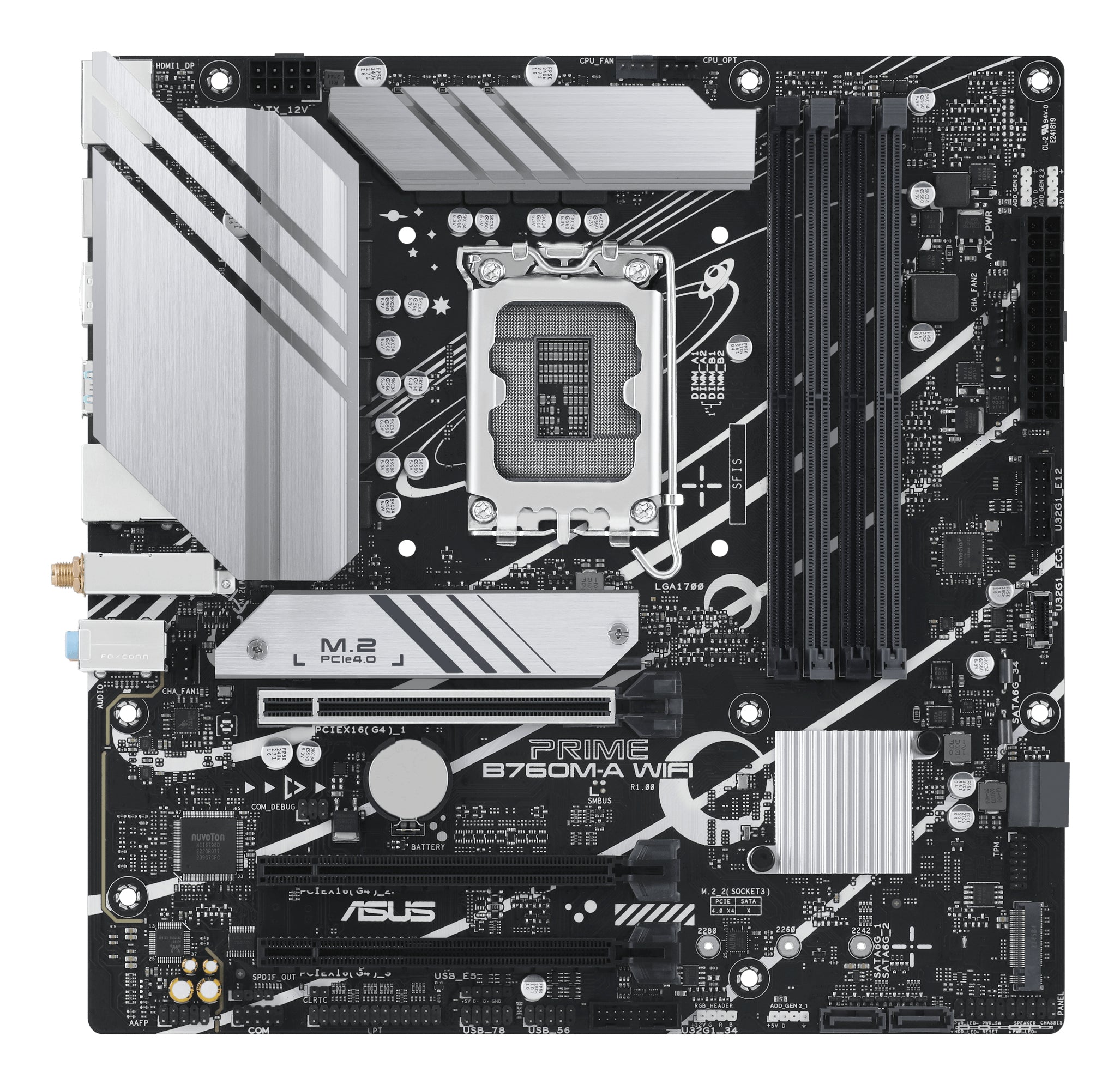 Placa de baza Prime B760M-A WIFI, Intel B760M, Socket LGA 1700, mATX "90MB1EL0-M0EAY0"