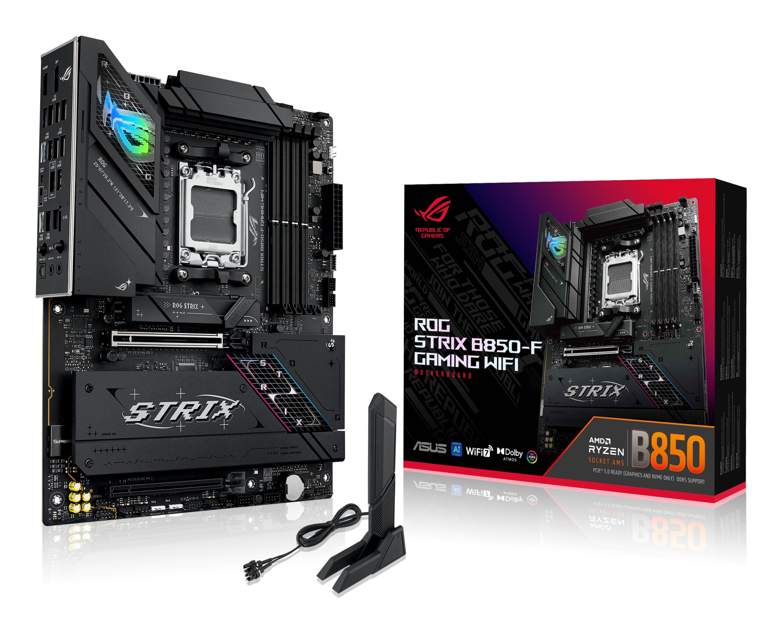 Placa de baza ASUS ROG STRIX B850-F GAMING WIFI AMD B850 Socket AM5 ATX "90MB1J70-M0EAY0"