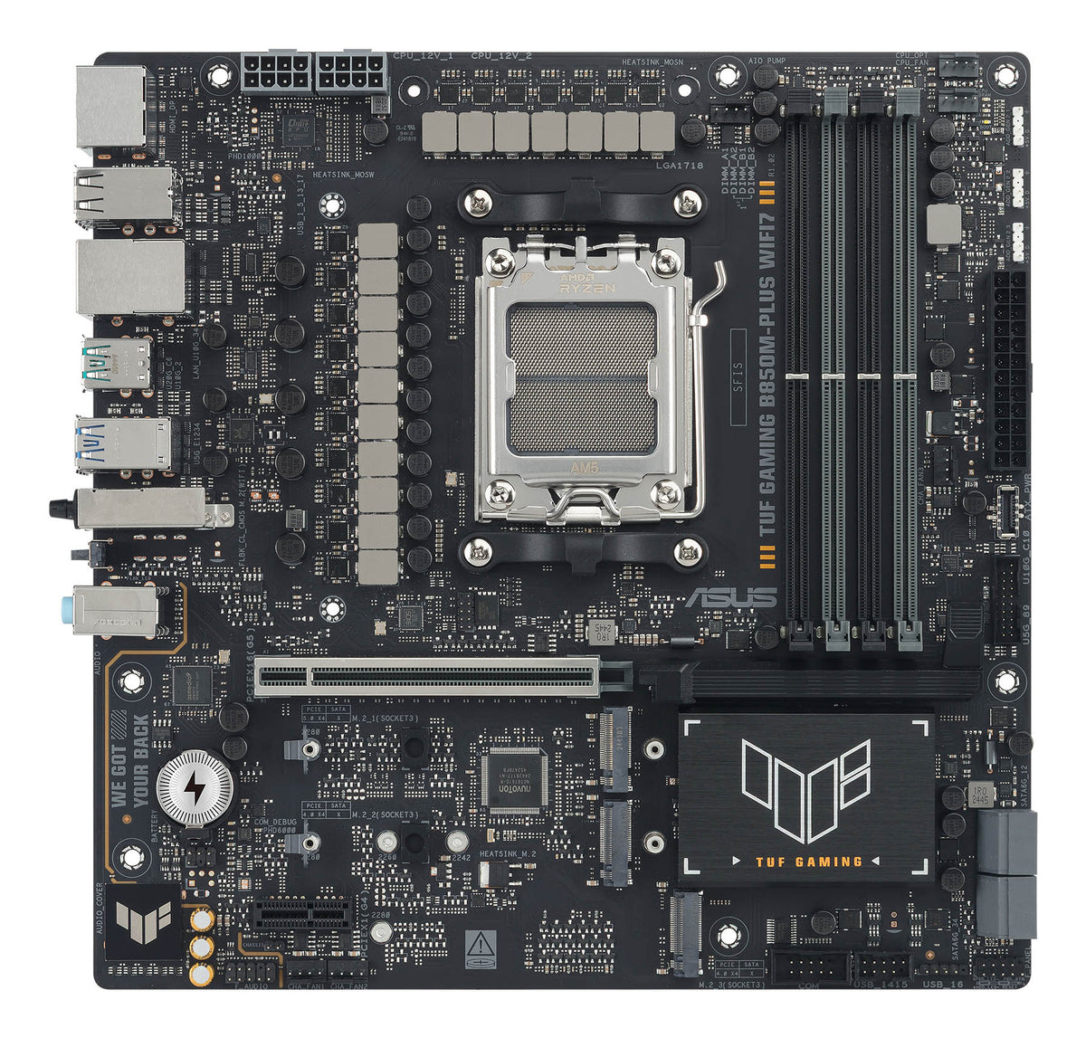 Placa de baza Asus TUF GAMING B850M-PLUS WIFI7, AMD B850, AM5, DDR5, mATX 