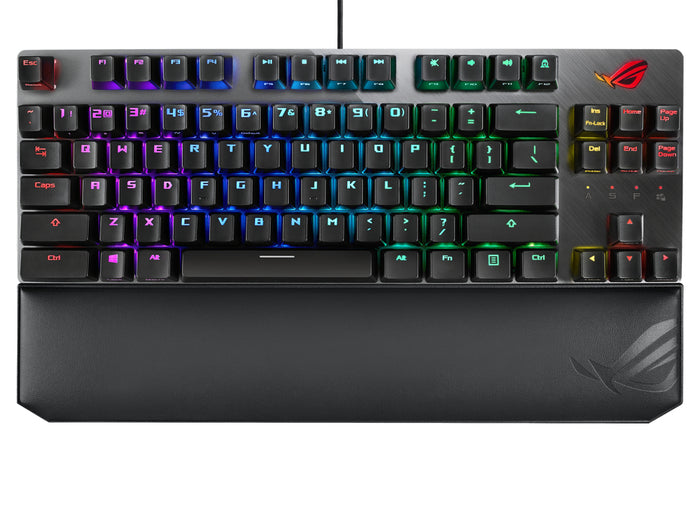Asus ROG STRIX SCOPE NX TKL DELUXE, ROG NX Red, Mecanica "90MP00N6-BKUA00" – Tastaturi gaming