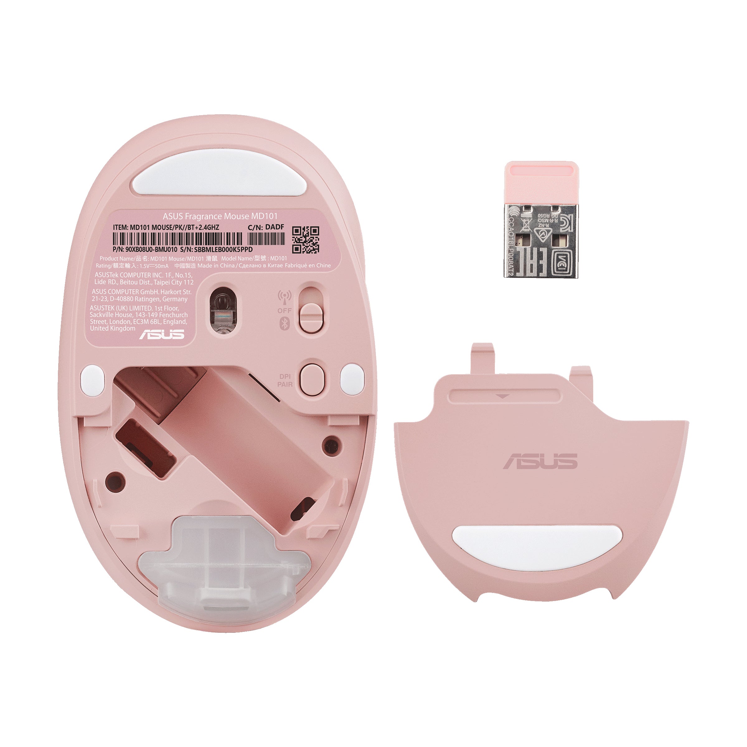 ASUS MD101 MOUSE PINK "90XB08U0-BMU010"