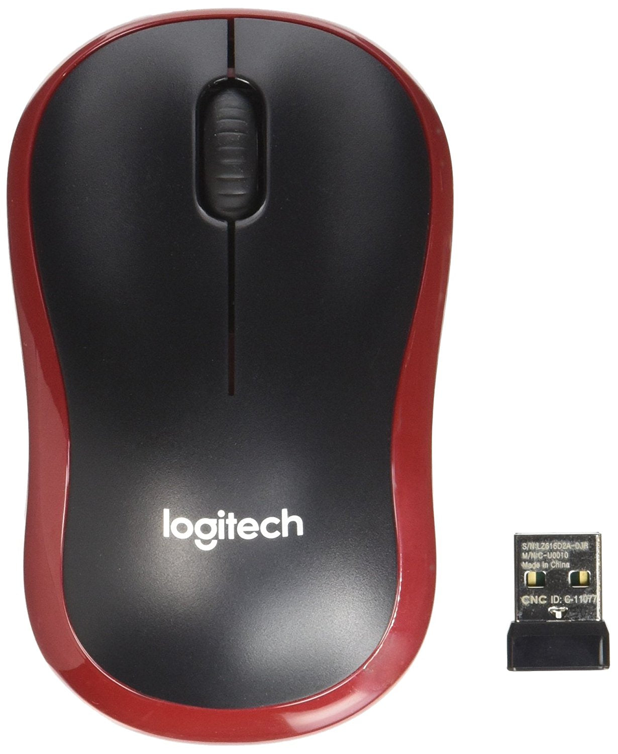 MOUSE LOGITECH wireless, 1000dpi, 3 butoane, 1 rotita scroll, "M185", red, "910-002237"