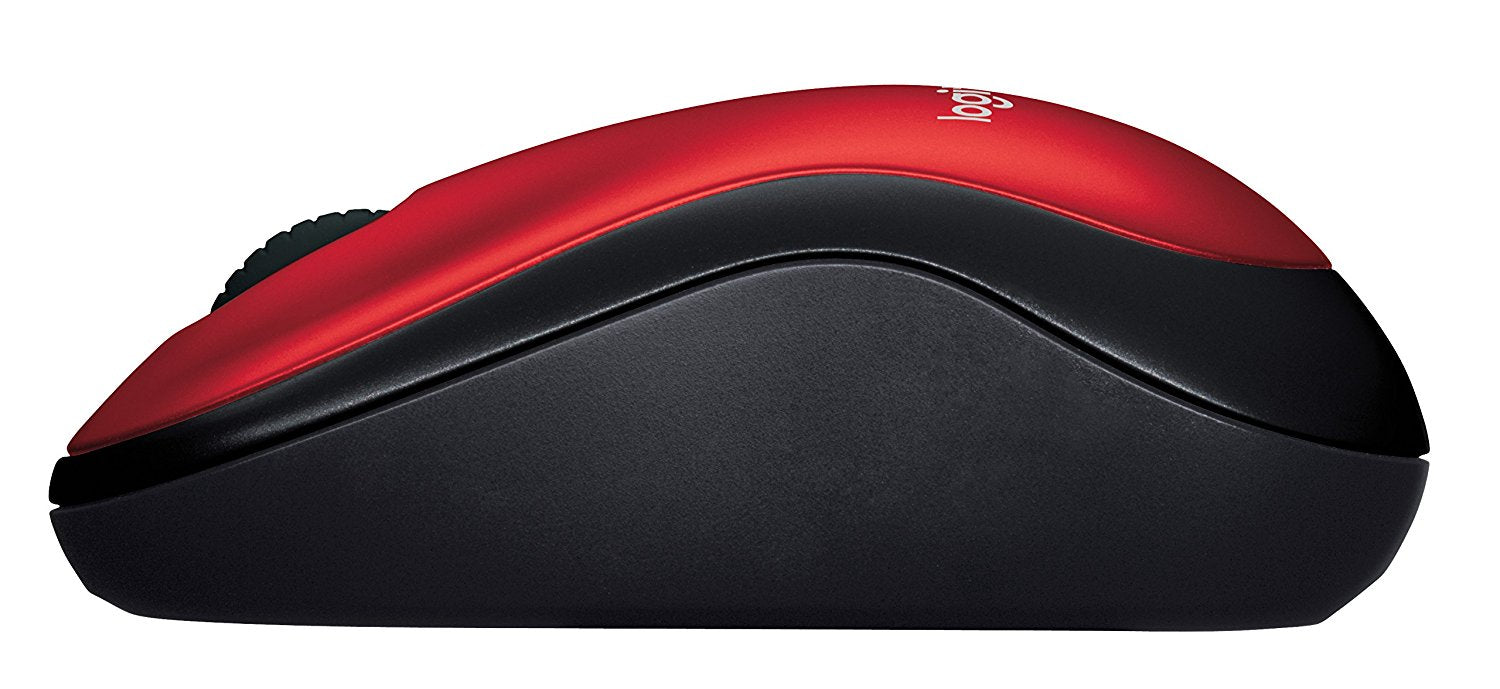 MOUSE LOGITECH wireless, 1000dpi, 3 butoane, 1 rotita scroll, "M185", red, "910-002237"