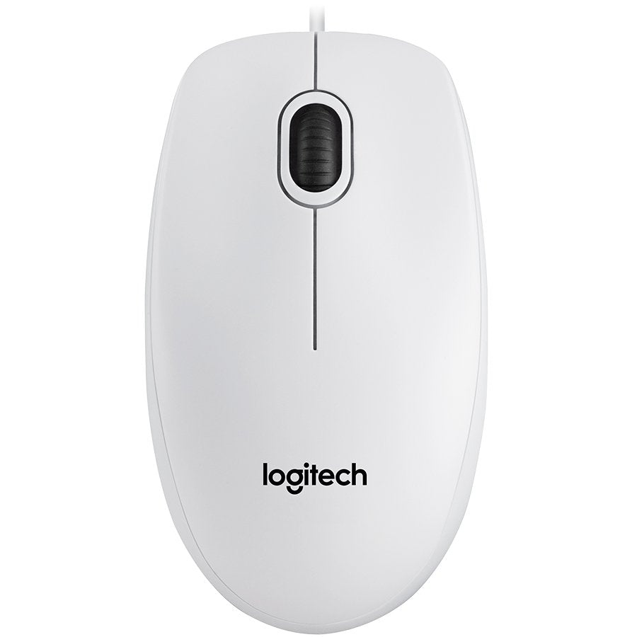 MOUSE LOGITECH, "B100", PC sau NB, cu fir, USB, optic, 800 dpi, butoane/scroll 3/1, , alb, "910-003360"