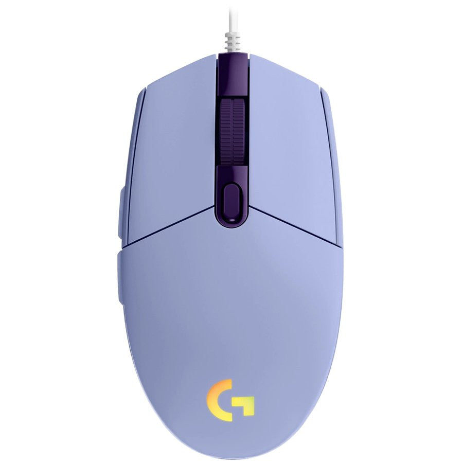 MOUSE LOGITECH, "G102 LIGHTSYNC", gaming, cu fir, USB, optic, 8000 dpi, butoane/scroll 6/1, iluminare, butoane programabile, violet, "910-005854"