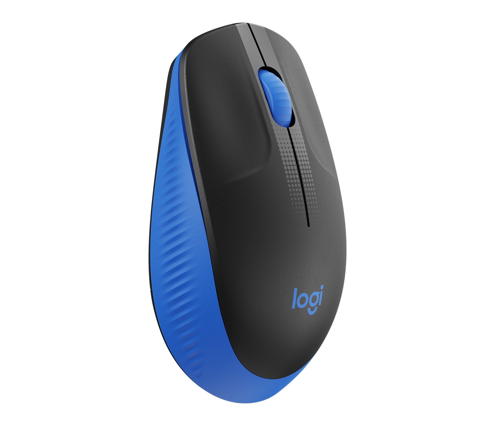 MOUSE LOGITECH, "M190", PC sau NB, wireless, 2.4GHz, optic, 1000 dpi, butoane/scroll 3/1, , negru / albastru, 45507171 "910-005907"