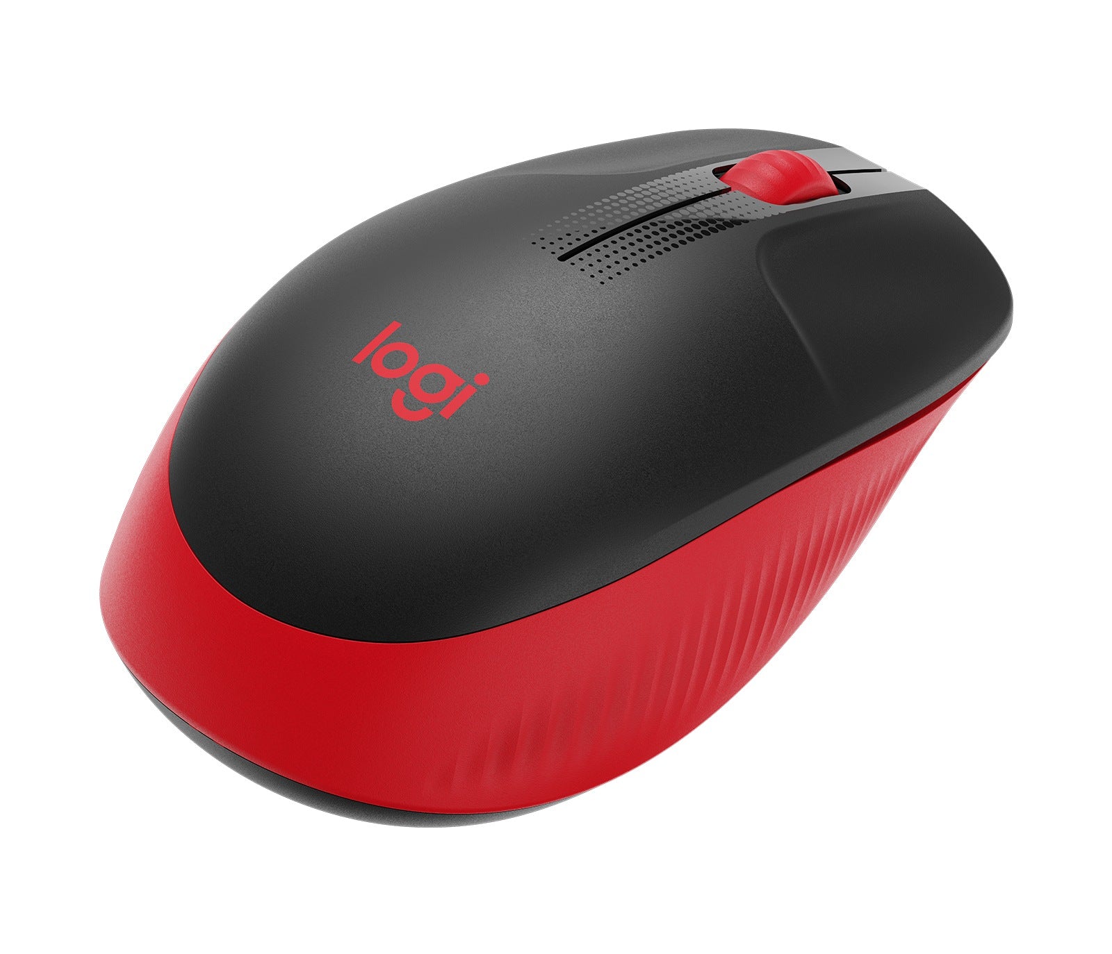 MOUSE LOGITECH, "M190", PC sau NB, wireless, 2.4GHz, optic, 1000 dpi, butoane/scroll 3/1, , negru / rosu, 45507061 "910-005908"