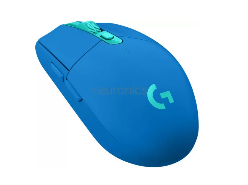 MOUSE LOGITECH, "G305 Lightspeed", gaming, wireless, 2.4GHz, optic, 12000 dpi, butoane/scroll 6/1, buton selectare viteza, albastru, "910-006014"