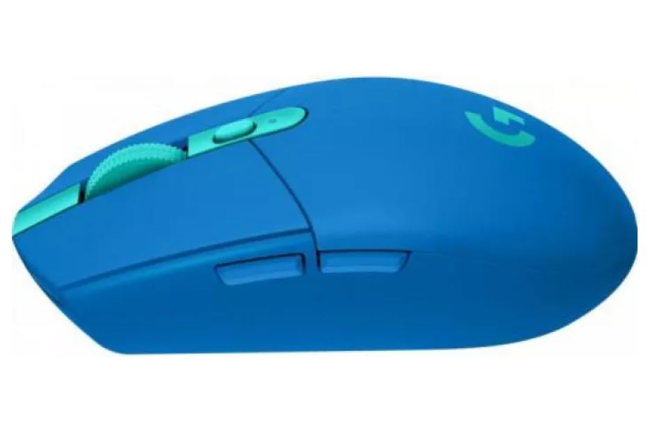 MOUSE LOGITECH, "G305 Lightspeed", gaming, wireless, 2.4GHz, optic, 12000 dpi, butoane/scroll 6/1, buton selectare viteza, albastru, "910-006014"