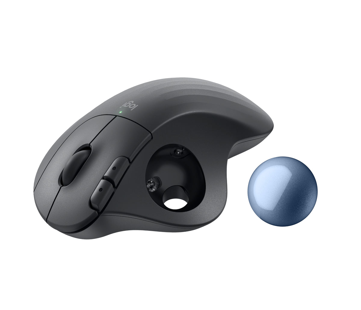 Logitech Mouse ERGO M575 for Business, trackball graphite/blue 