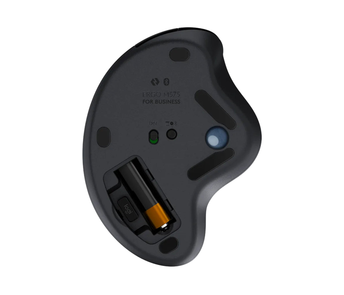 Logitech Mouse ERGO M575 for Business, trackball graphite/blue 