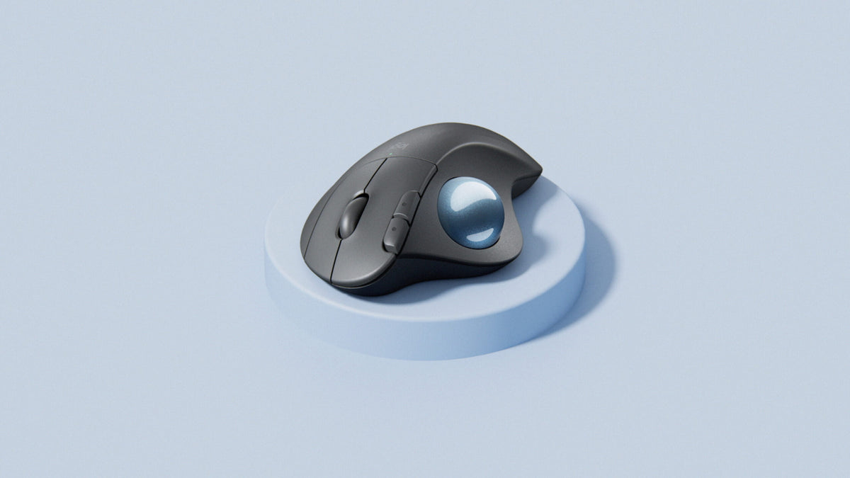 Logitech Mouse ERGO M575 for Business, trackball graphite/blue 