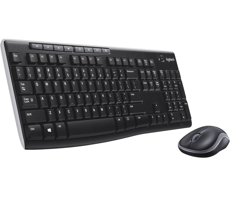 KIT wireless LOGITECH, tastatura wireless multimedia + mouse wireless 3 butoane, black, "MK270" 45501442 "920-004508"