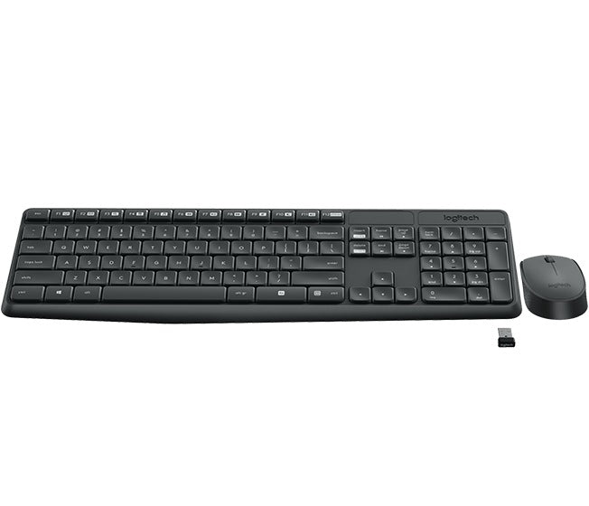 KIT wireless LOGITECH, tastatura wireless multimedia + mouse wireless 3 butoane, black, "MK235" "920-007931"