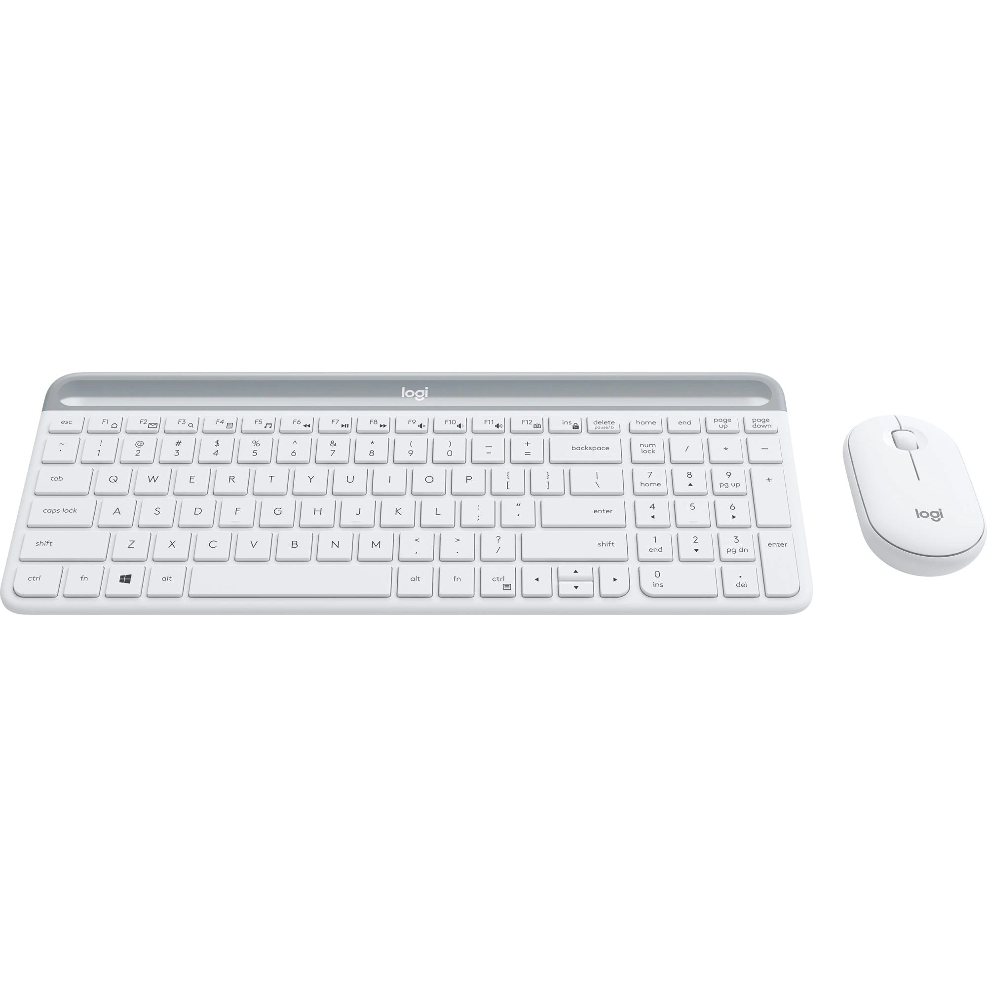 TASTATURA si Mouse LOGITECH, "Slim", wireless, 1000 dpi taste format standard (104-108 taste), mouse alb, 3/1 butoane, 104, "920-009205"
