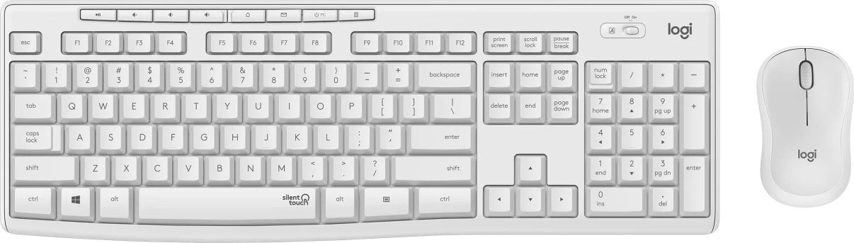 Kit TASTATURA si Mouse LOGITECH, "MK295", wireless, taste format standard (104-108 taste), mouse alb, 3/1 butoane, 104, "920-009824"