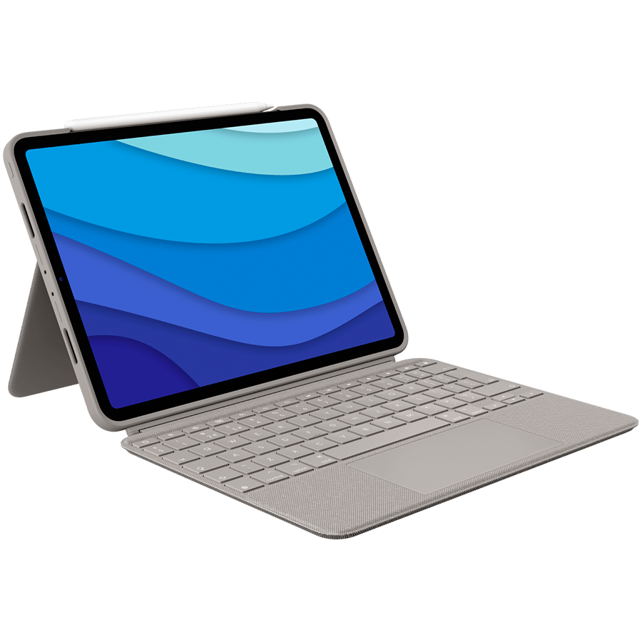 Logitech Combo Touch for iPad Pro 12.9-inch (5th generation) - Gri - UK - INTNL, 