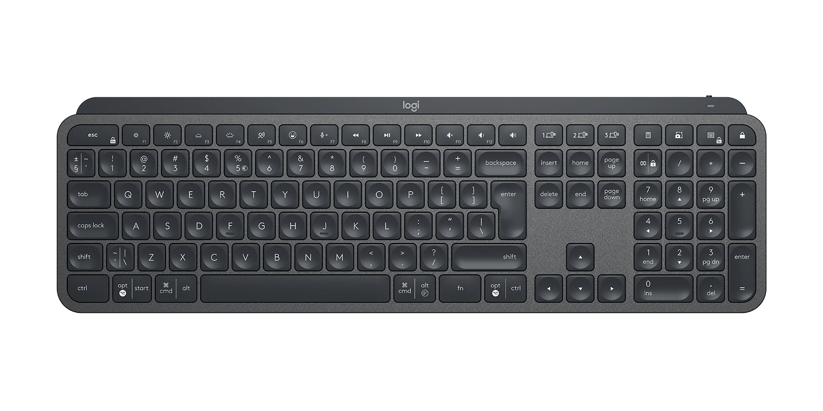 LOGITECH MX Keys Bluetooth Illuminated Keyboard - GRAPHITE- US INTL - B2B "920-010251"