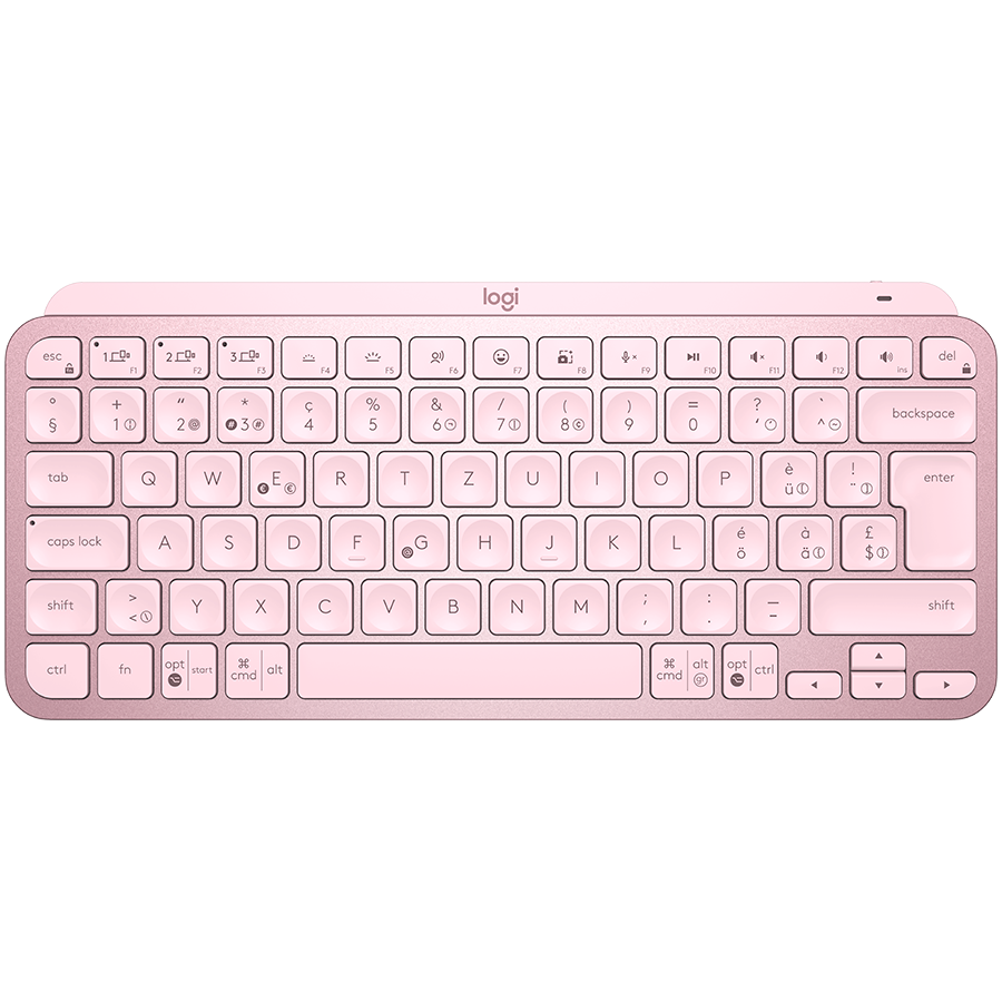 LOGITECH MX Keys Mini Minimalist Wireless Illuminated Keyboard - ROSE - US INTL - 2.4GHZ/BT - INTNL LOGITECH, "920-010500"