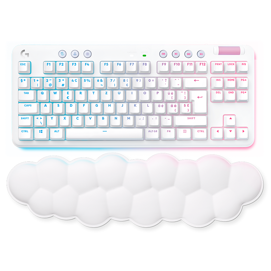 Logitech G715 Wireless Mechanical Gaming Keyboard - OFF Alb - US INTL - LINEAR, 