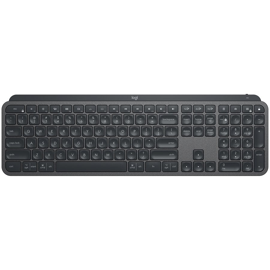 LOGITECH MX Mechanical Wireless Illuminated Performance Keyboard - GRAPHITE - US INTL - 2.4GHZ/BT - EMEA - TACTILE, "920-010757"