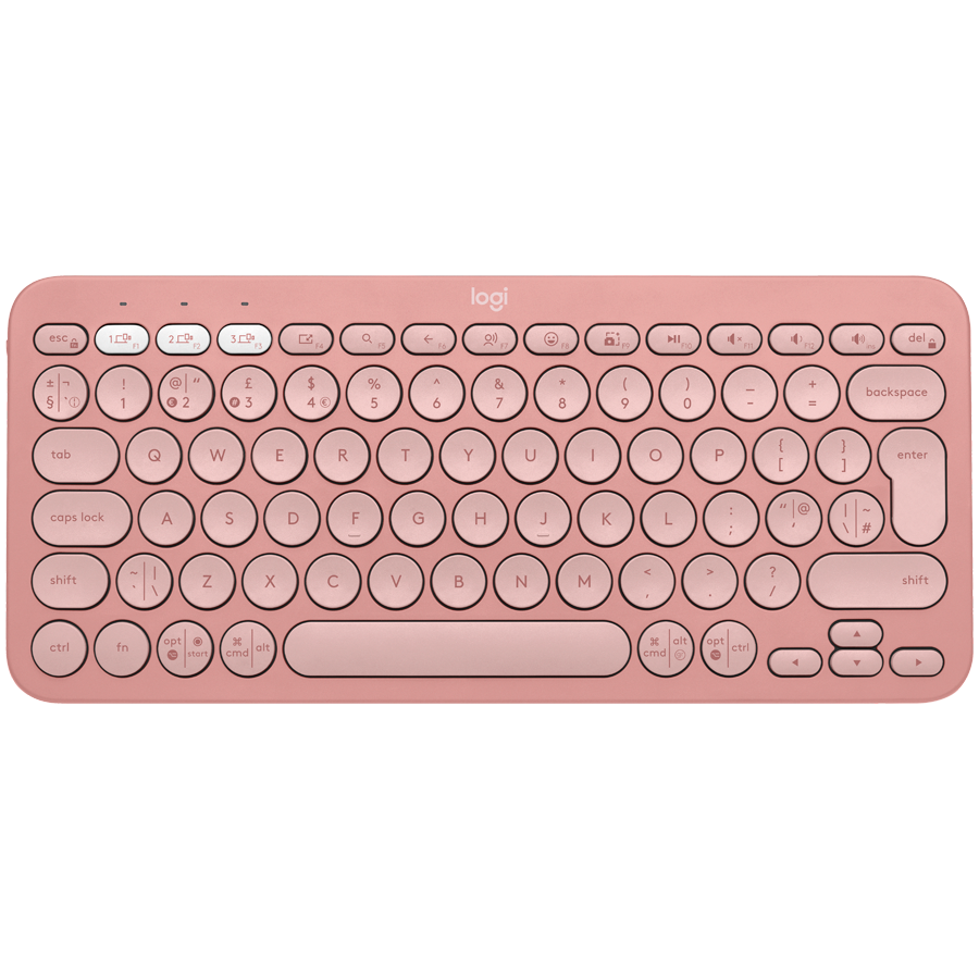 LOGITECH Pebble Keys 2 K380s - TONAL ROSE - (US) INTL - BT - N/A - INTNL-973 - UNIVERSAL "920-011853"