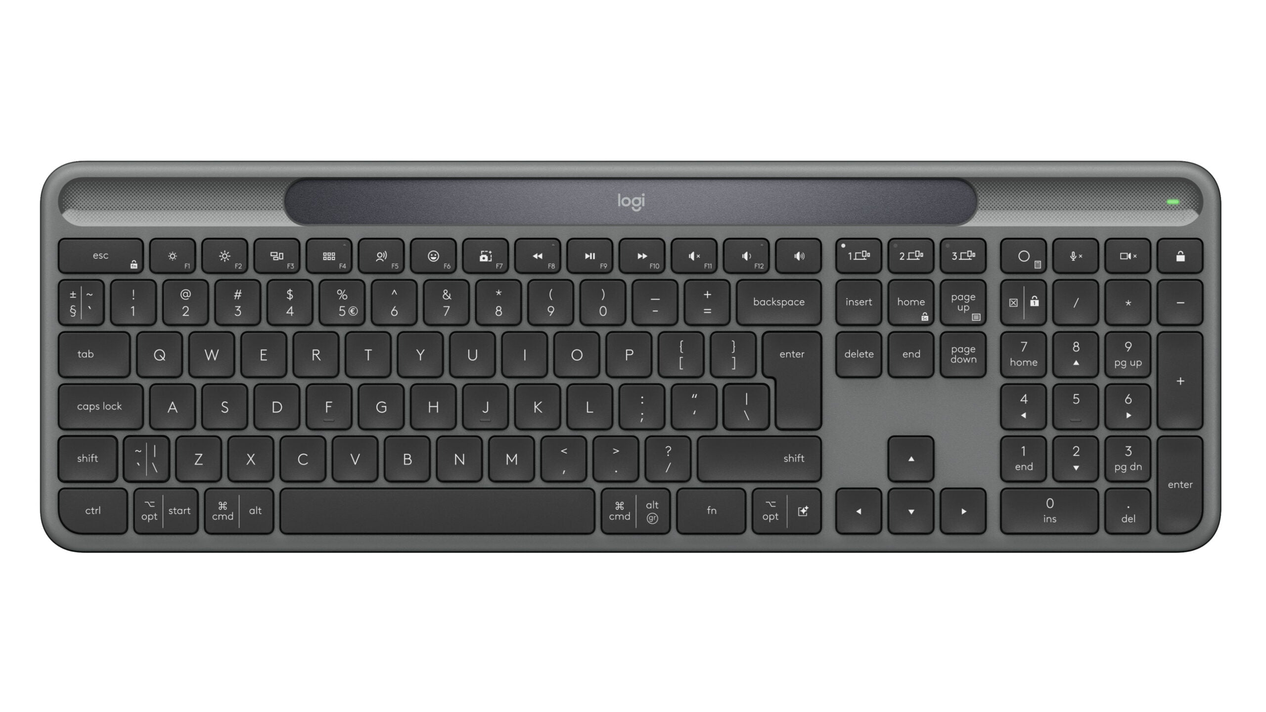 K980 Signature Slim Solar [US] Black-Grey "920-013764"