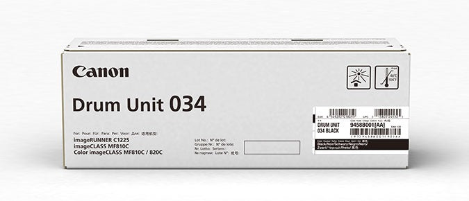 Drum Unit Original Canon Black, 034B, pentru IR C1225|C1225IF, 32.5K, NOPP, 