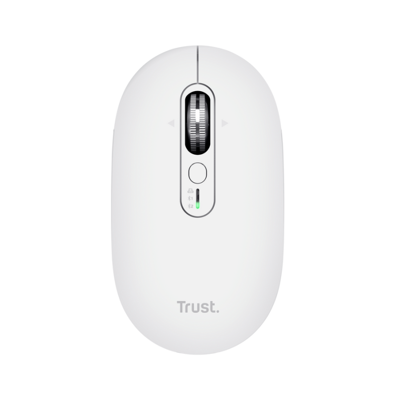Mouse wireless Trust Seron Hyperscroll, 7 butoane, rezolutie maxima 3200 DPI, alb