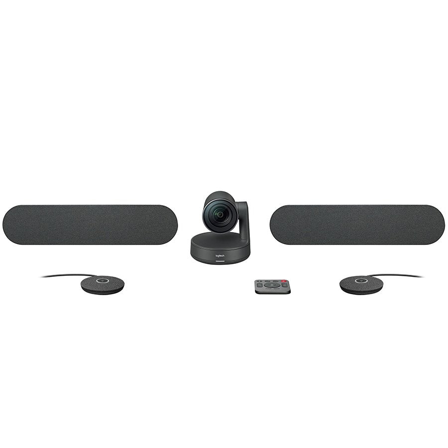 KIT conferinta LOGITECH, contine Camera Ultra-HD (4K) , Hub conectare x 2 , Difuzor x 2 , Microfon x 2, USB, negru, "960-001224"