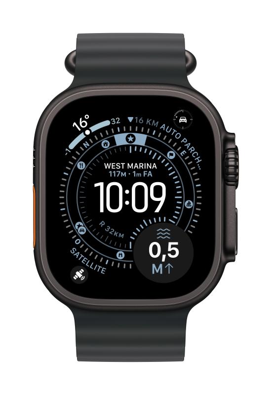 Apple Watch 49mm Black Ocean Band - Black Titanium Finish