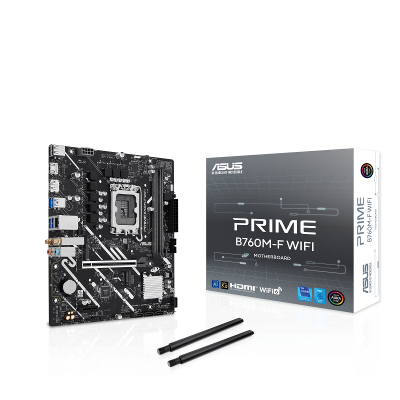 Resigilat - MB ASUS Prime B760M-F WIFI (PLaca de baza ASUS Prime B760M-F WIFI. Processor manufacturer: Intel)