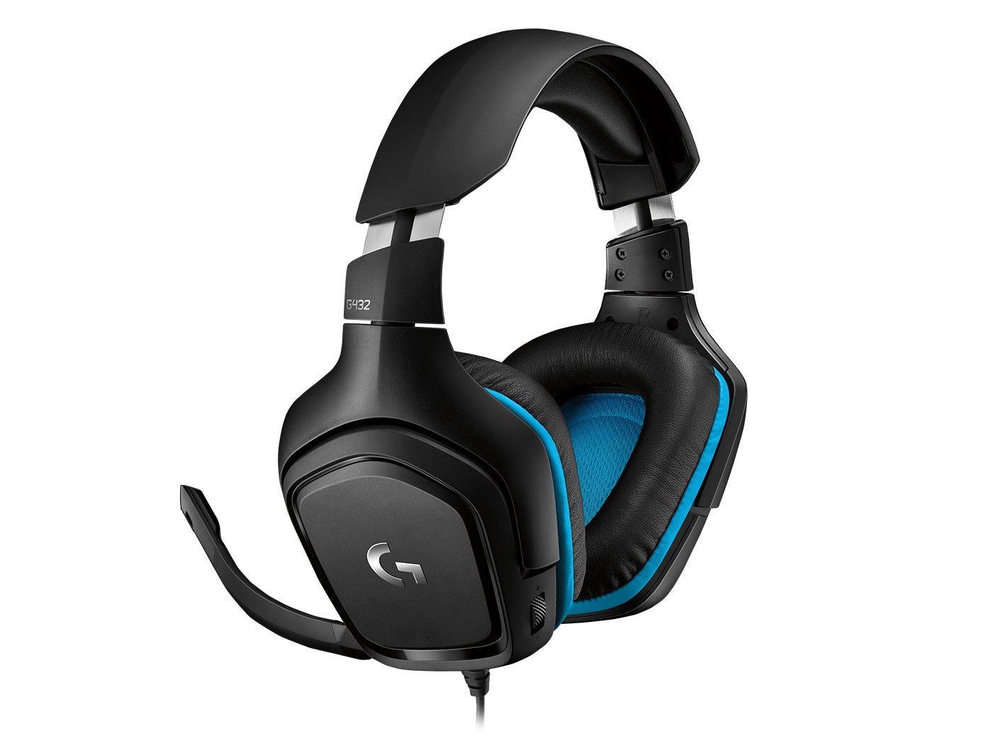 CASTI Logitech, "G432", cu fir, gaming, utilizare multimedia, microfon pe brat, conectare prin Jack 3.5 mm, USB 2.0, negru, "981-000770", (timbru verde 0.8 lei)