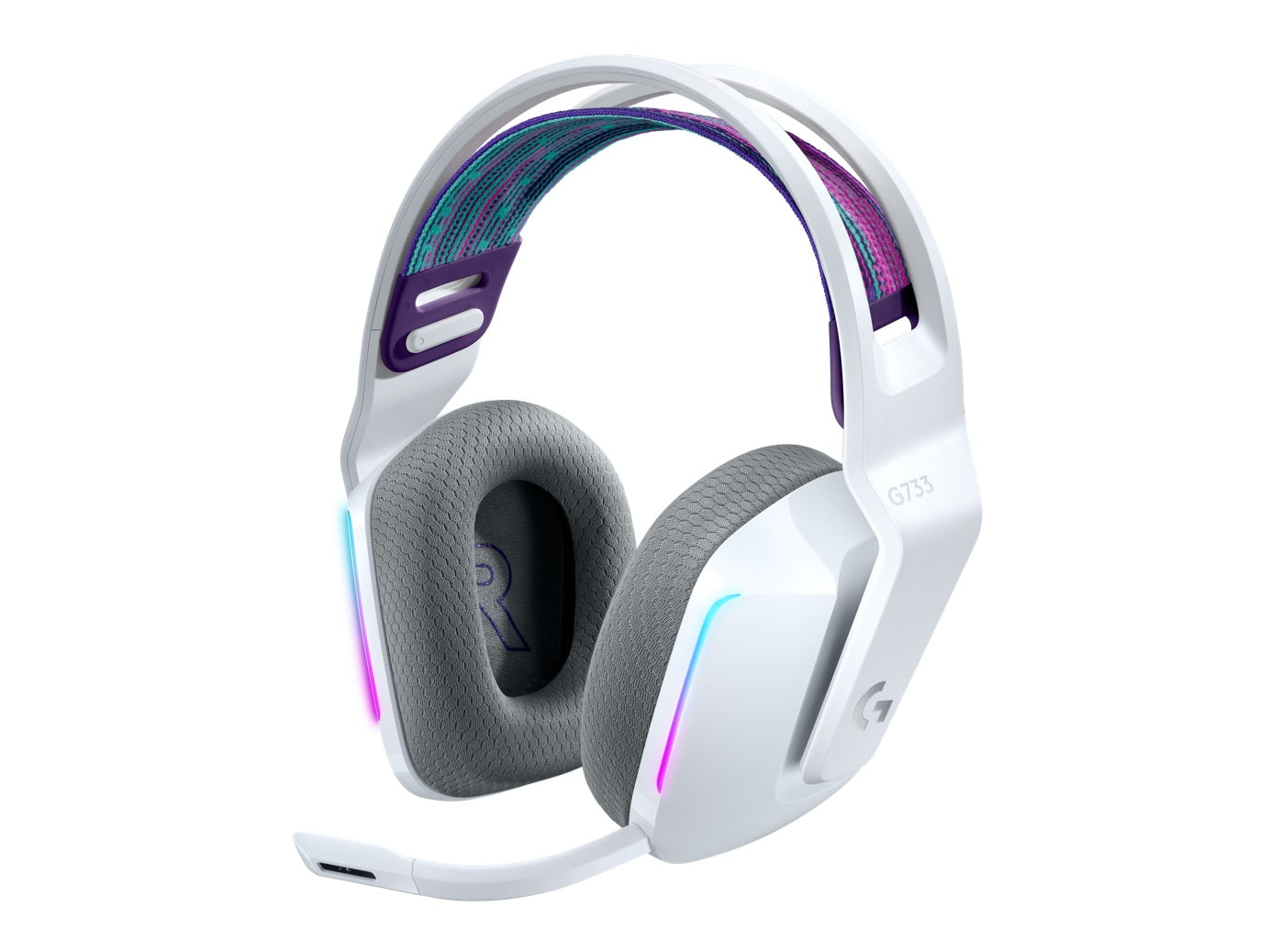 LOGITECH G733 LIGHTSPEED Wireless RGB Gaming Headset - WHITE - 2.4GHZ - EMEA, "981-000883" (timbru verde 0.8 lei)