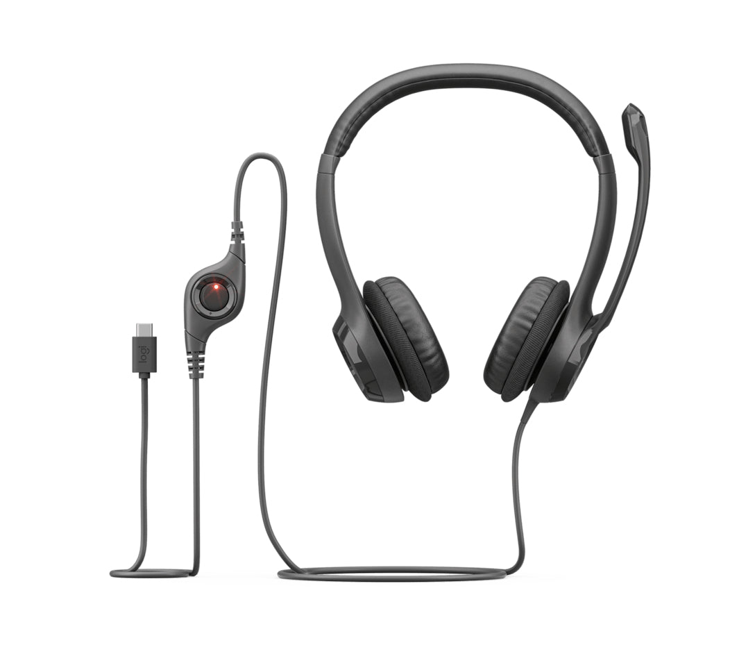 Casti H390 USB-C Black "981-001576" (timbru verde 0.18 lei)