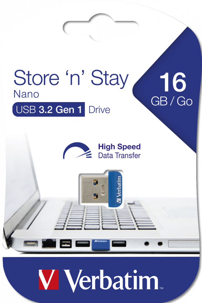 MEMORIE USB VERBATIM NANO StoreNStay, USB 3.0, 16GB "98709"