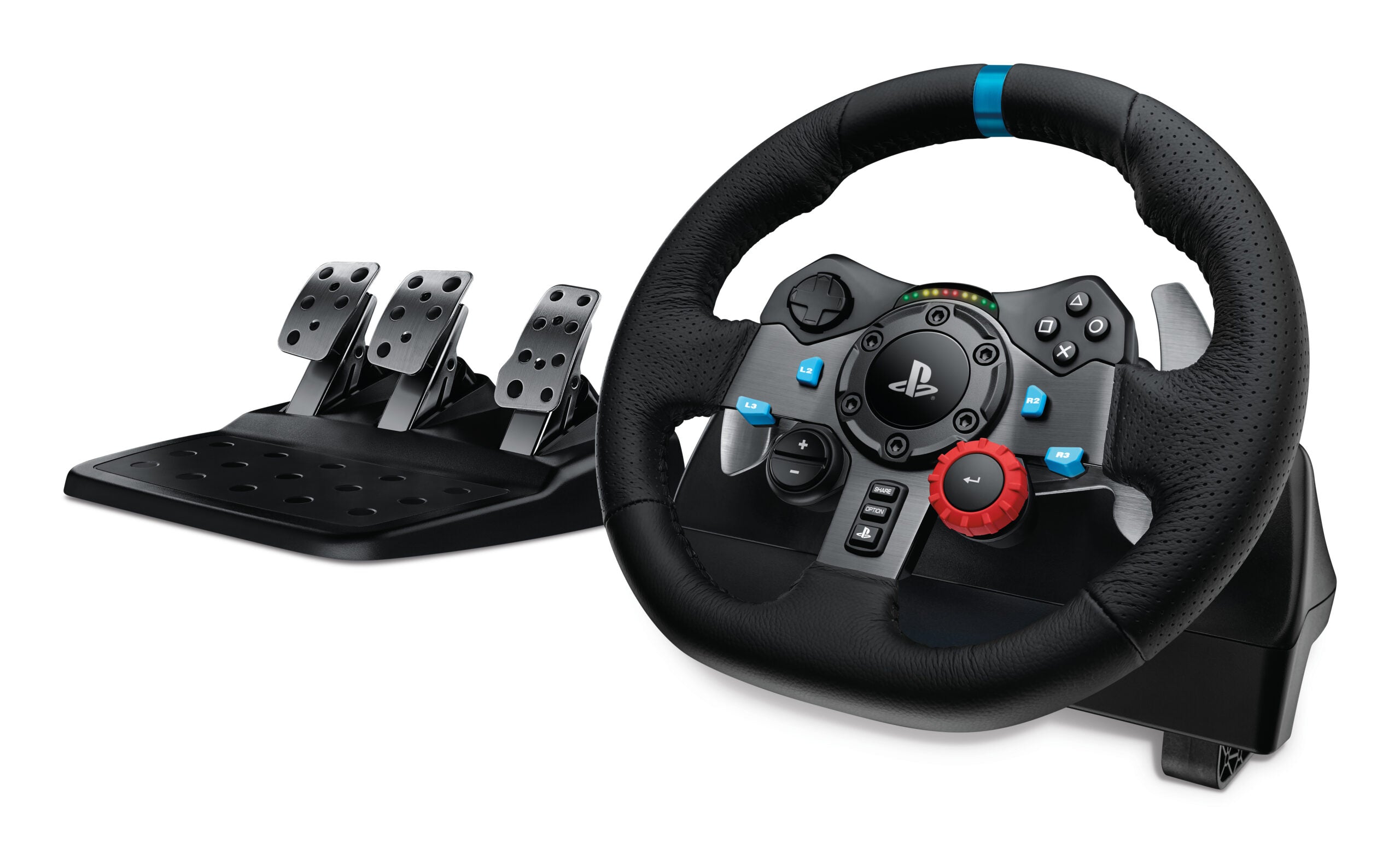 LOGITECH G29 EU + G435 Black Gaming Controller Aluminium Black USB Steering wheel + pedals + headset PC "991-000539"
