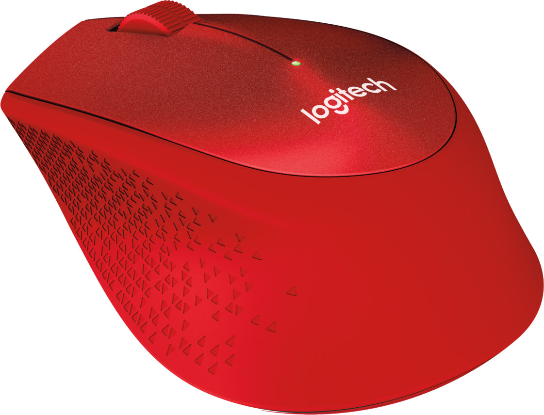 MOUSE LOGITECH, "M330 Silent", PC sau NB, wireless, 2.4GHz, optic, 1000 dpi, butoane/scroll 3/1, , rosu, "910-004911"