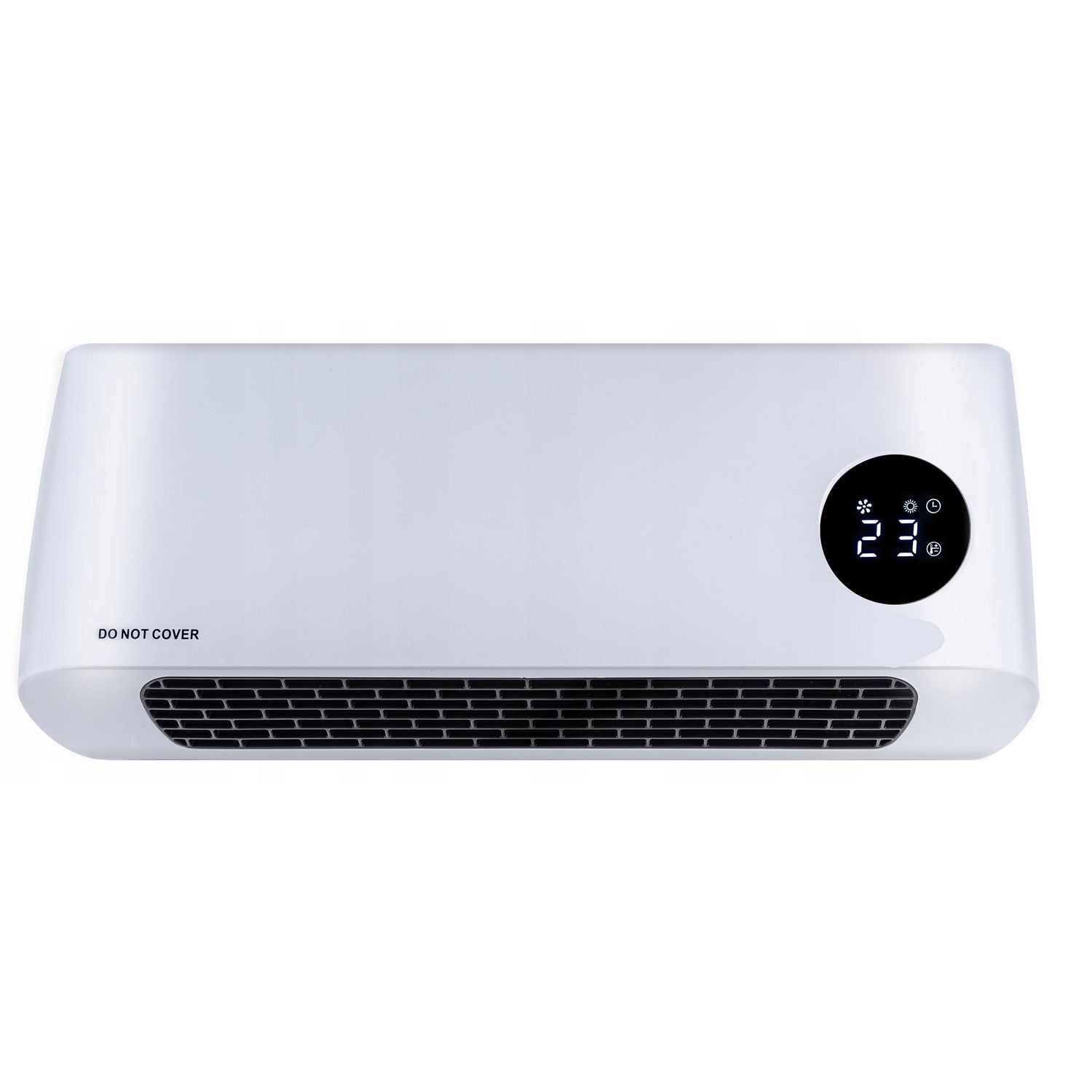 Aeroterma de perete, 2000W, telecomanda, timer, display LED, reglare flux, alb