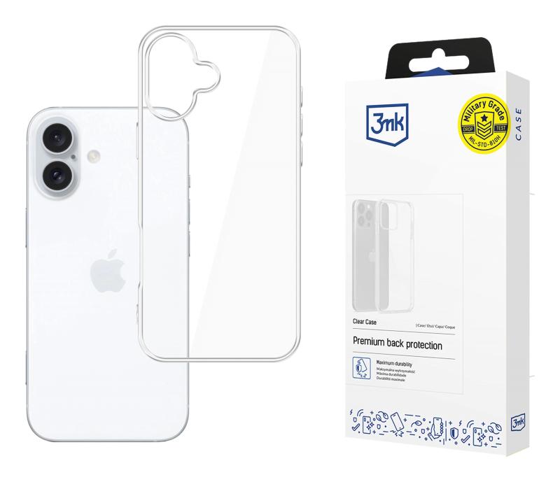 ProtCover  Clear Case  iPhone 16, Transp (Protective cover 3mk Clear Case for iPhone 16)