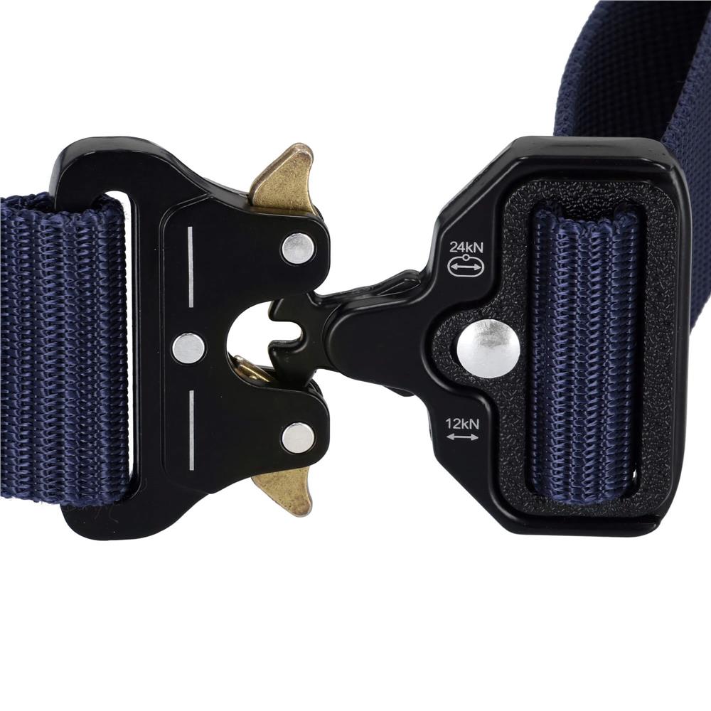 Curea centura Tactical Combat pentru barbati 3.5 x 125 cm, rezistent, albastru inchis