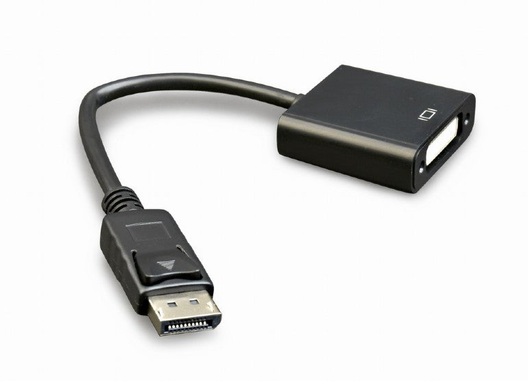 CABLU video GEMBIRD, adaptor DisplayPort (T) la DVI-I DL (M), 10cm, rezolutie maxima Full HD (1920 x 1080) la 60Hz, negru, "A-DPM-DVIF-002"