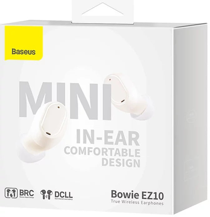 CASTI Baseus Bowie EZ10, pt smartphone, microfon pe casca, conectare prin Bluetooth 5.3, fast charge, alb "A00054300226-Z1" (timbru verde 0.18 lei) - 6932172630867